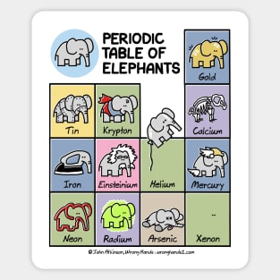 Periodic Table of Elephants Sticker